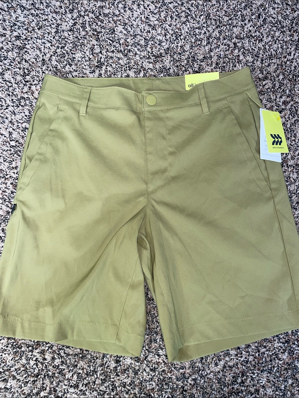 All In Motion Mens Golf Shorts Khaki Green Size 30 | NWT